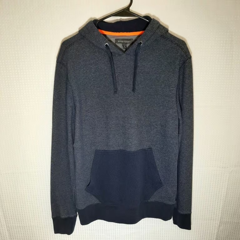 Banana Republic Charcoal Hoodie with Navy Pocket